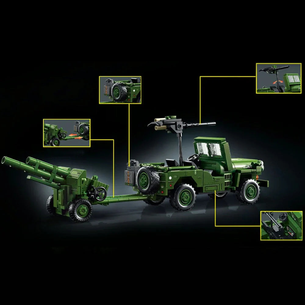 Willys MB Jeep & 105mm Howitzer