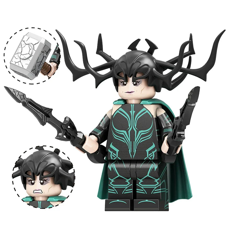 Spider-Man, Doctor Strange, Hela Minifigures Set