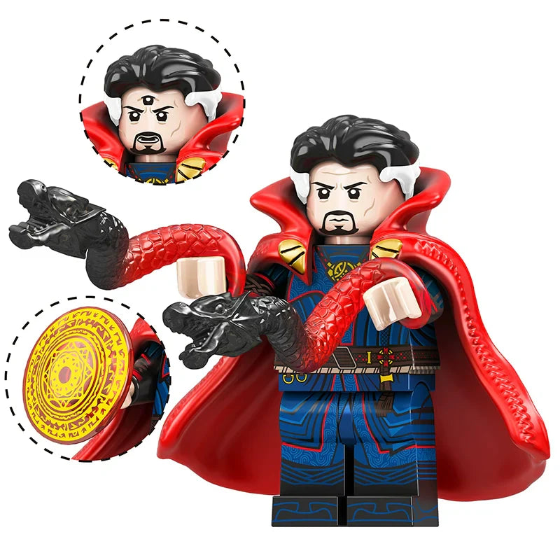 Spider-Man, Doctor Strange, Hela Minifigures Set