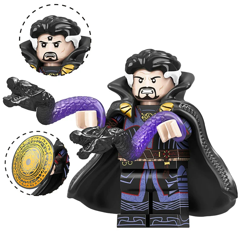 Spider-Man, Doctor Strange, Hela Minifigures Set