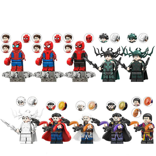 Spider-Man, Doctor Strange, Hela Minifigures Set